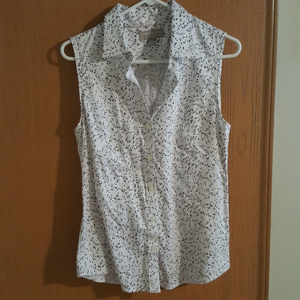 Banana Republic Sleeveless Blouse - Black & White
