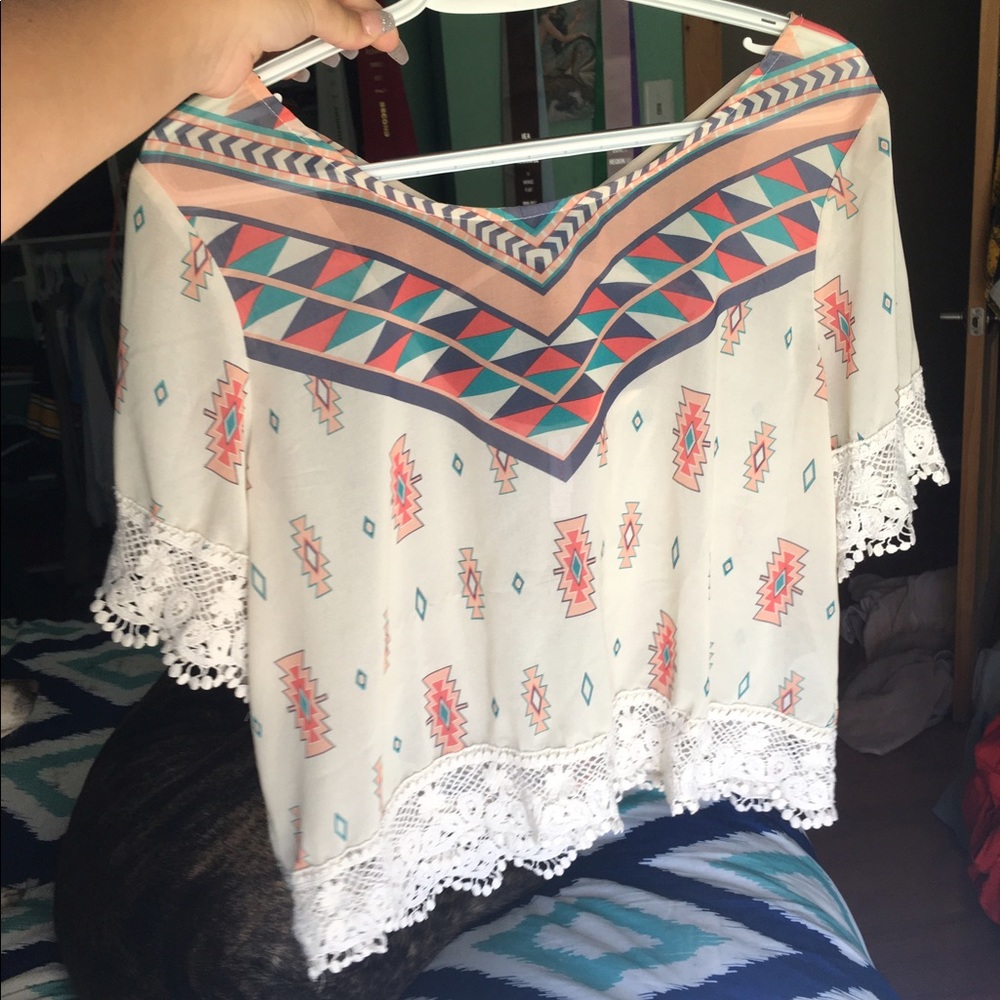 Colorful print t shirt