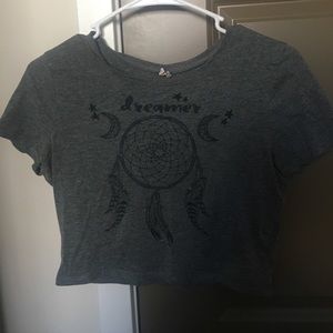 Gray dreamer crop top