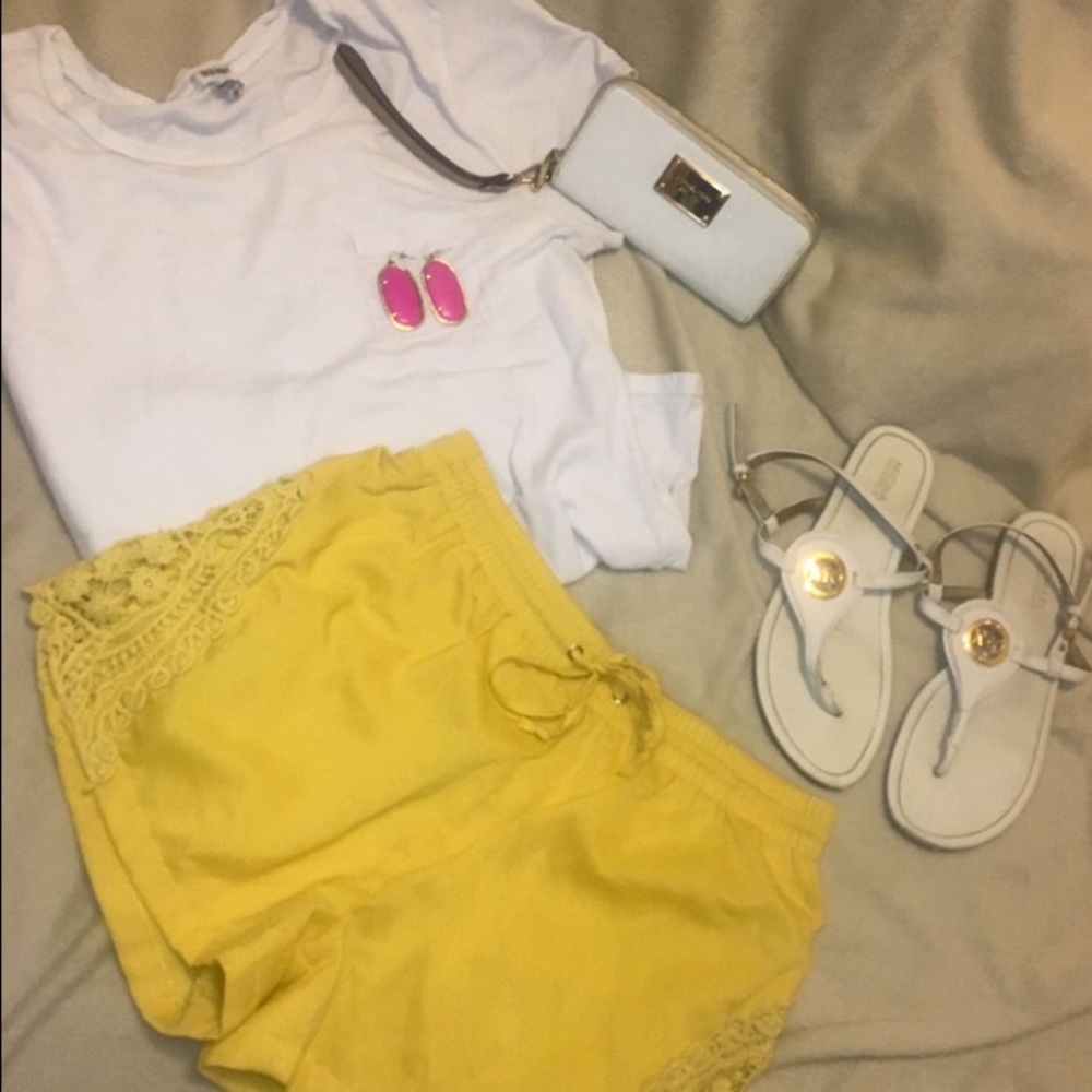 Francesca's yellow shorts