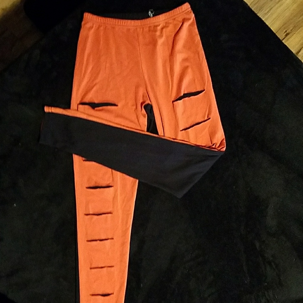 Black and orange Leggings