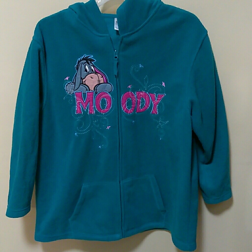 Disney Eeyore moody hooded zip sweatshirt 2x