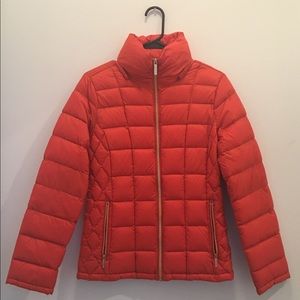 Orange Michael Kors Packable Down Fill Jacket