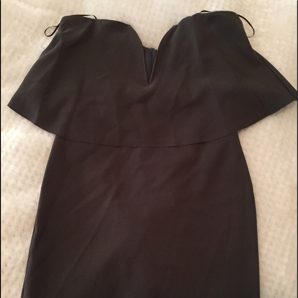 Olive Green Strapless Bodycon