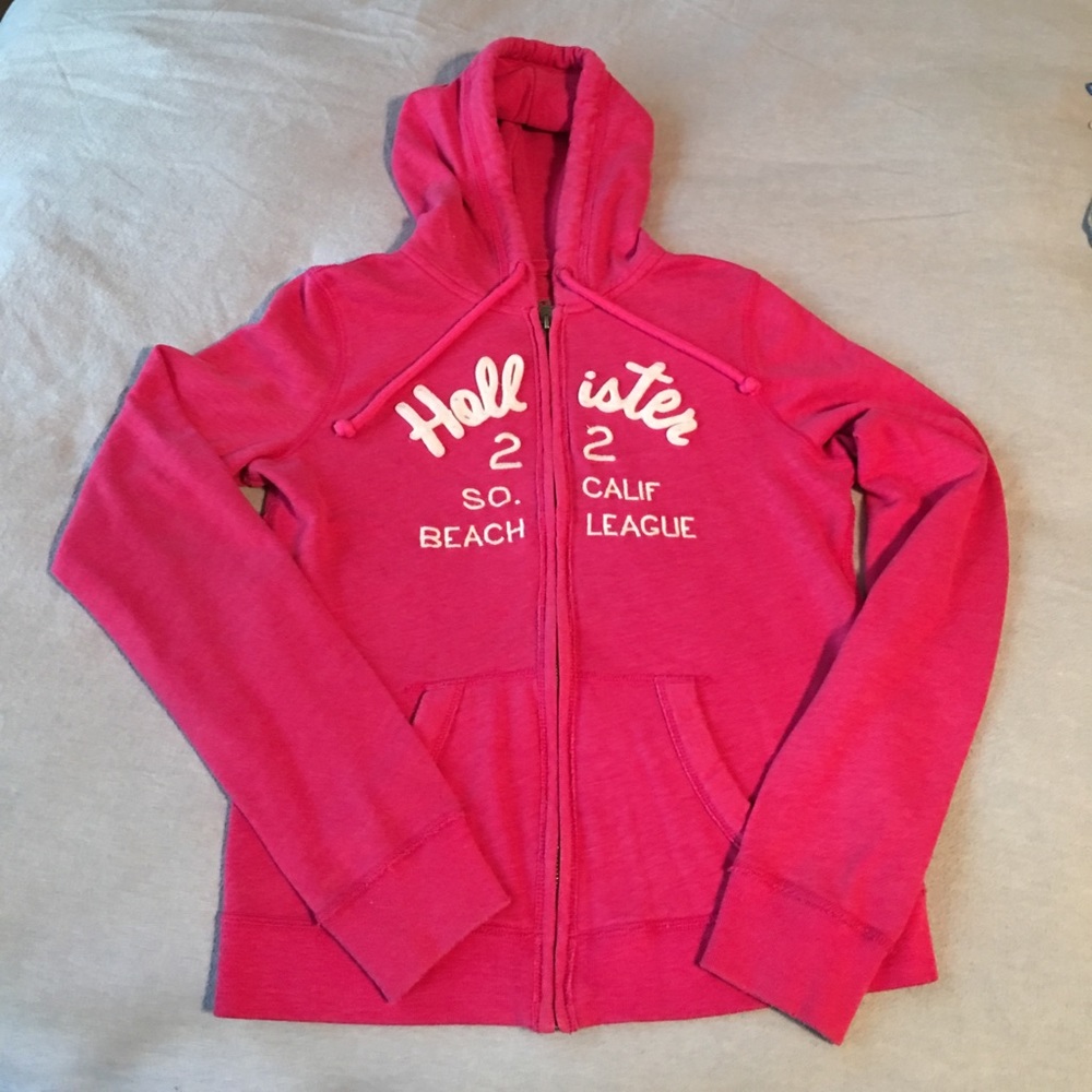 Pink Hollister hoodie
