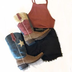 💎Roper Texas flag boots💎