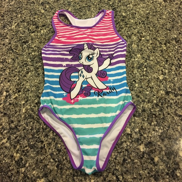 My Little Pony Swim My Little Pony Rarity Striped One Piece 6x Poshmark