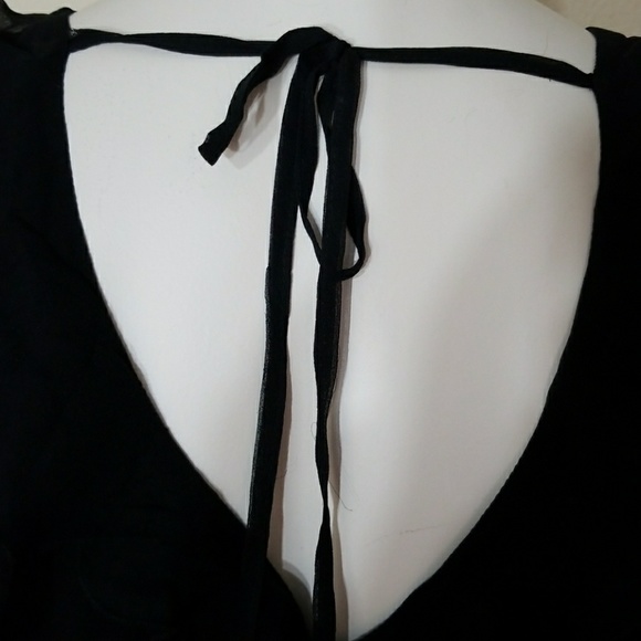 Love Lipsy ruffles high low black dress size S - Picture 5 of 7