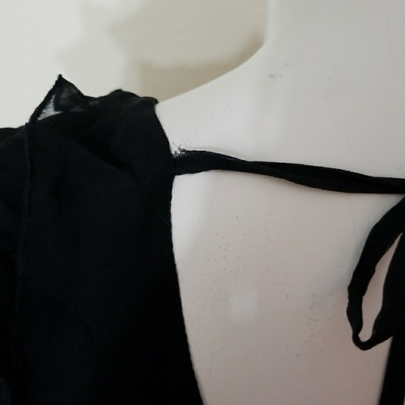 Love Lipsy ruffles high low black dress size S - Picture 7 of 7