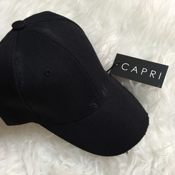 ✨NEW! capri black distressed style acrylic cap✨ - Picture 2 of 2