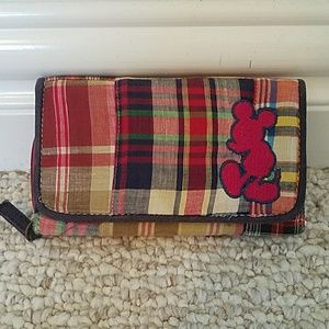 Disney Micky Mouse plaid wallet