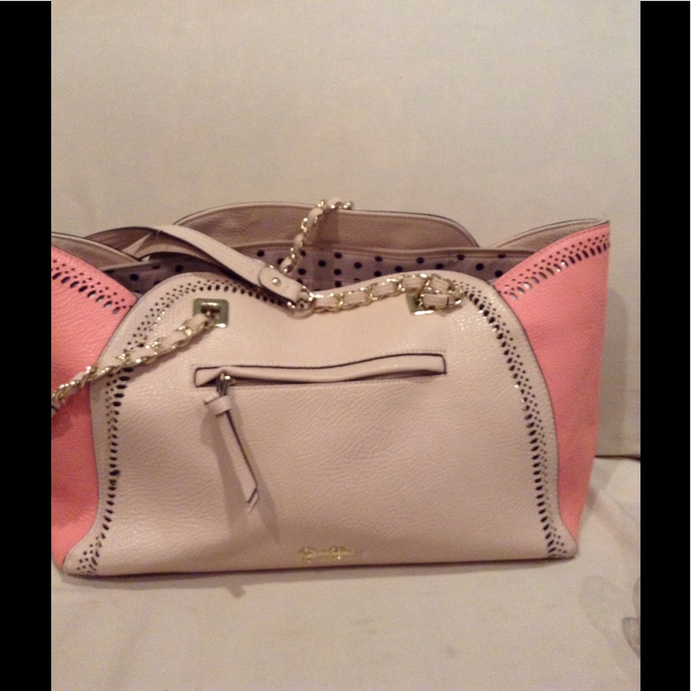Blush and Pink Color Block Bag