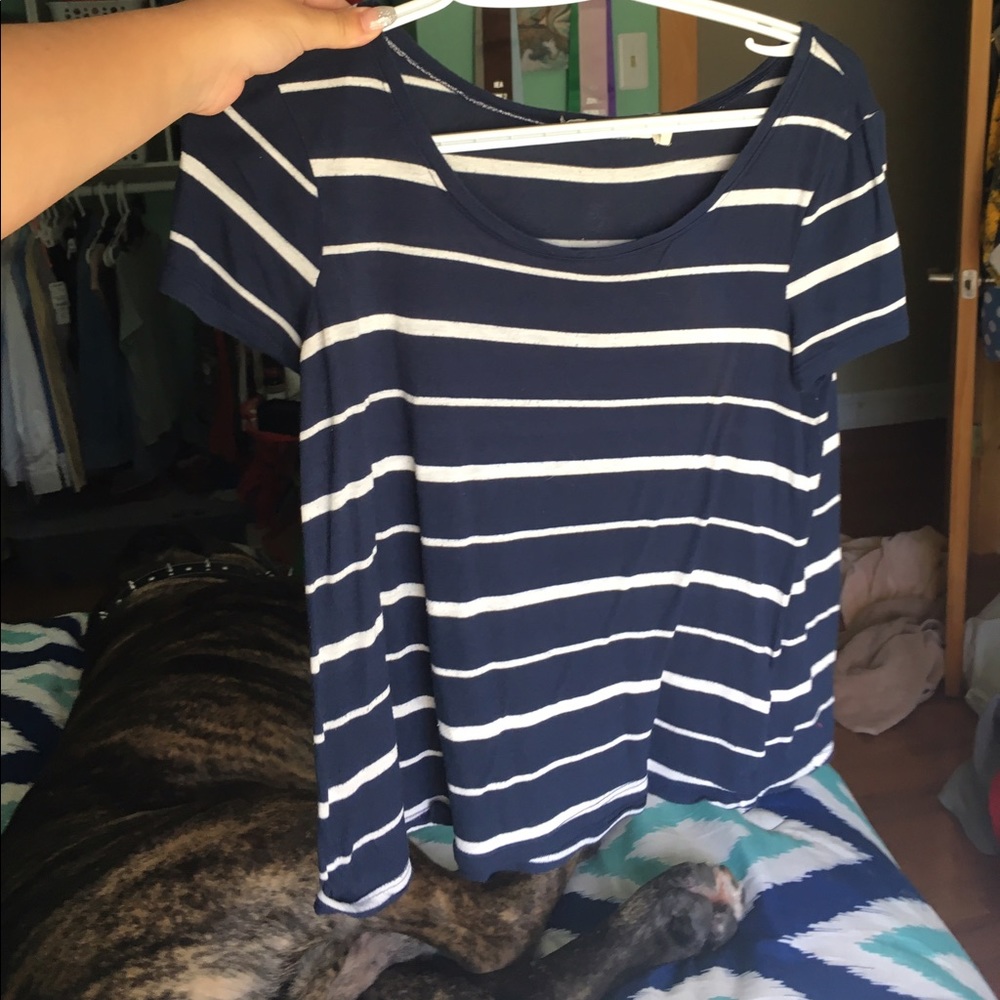 Navy and white stripped AE Tshirt