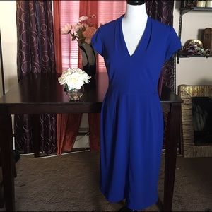 Plunging V-Neck Midi Dress