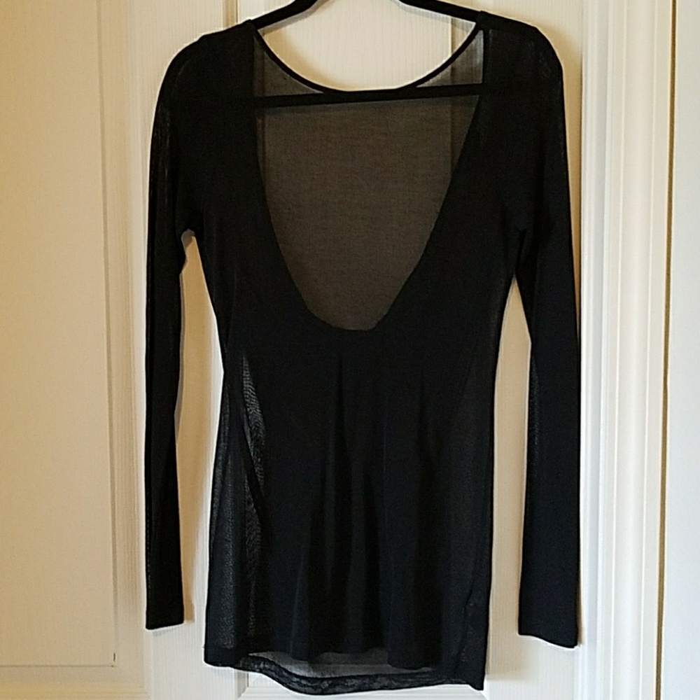NWOT KAROO by Mark Eisen see-thru backless. Sz 1