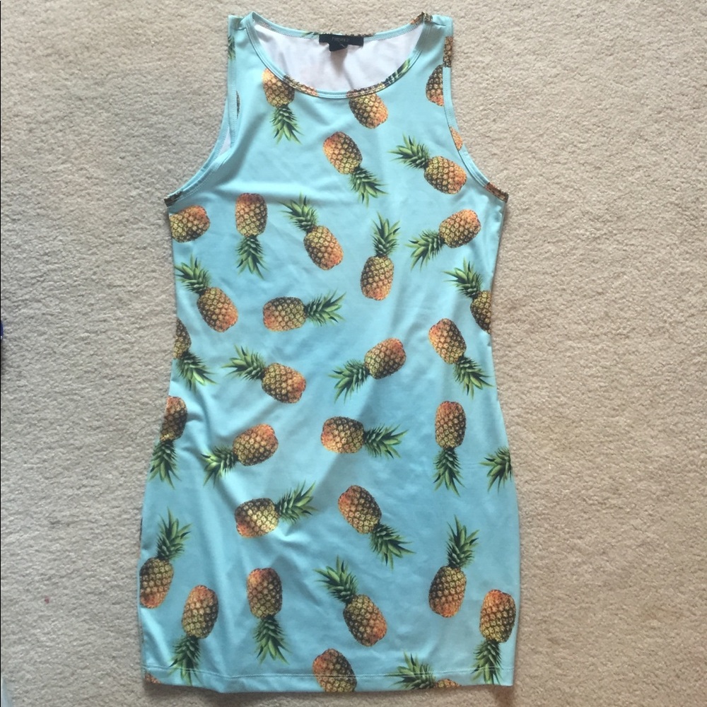 Pineapple Print Bodycon Dress