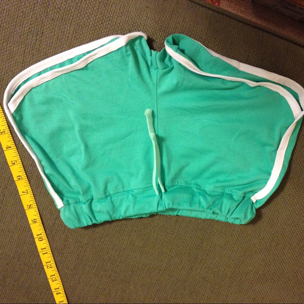 Green gym shorts