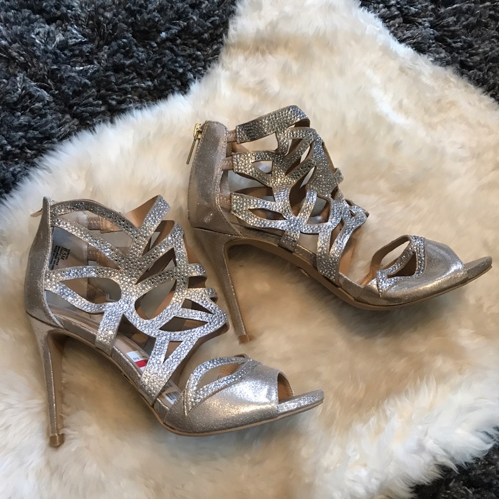 Thalia Sodi Crystal-Encrusted Heels