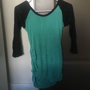 Mint green and gray tee