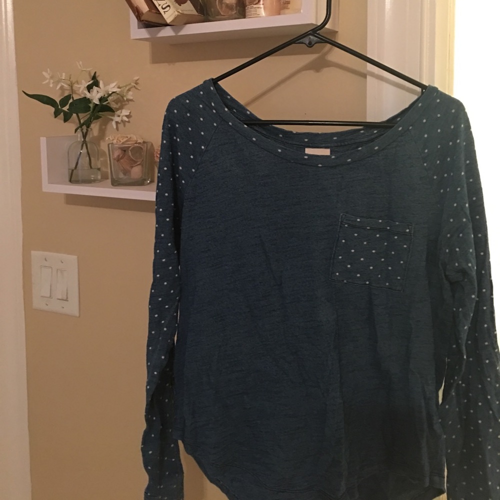 💕 Polka-Dot Long Sleeve Pocket Tee 💕