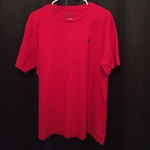 Red short sleeve polo tee shirt
