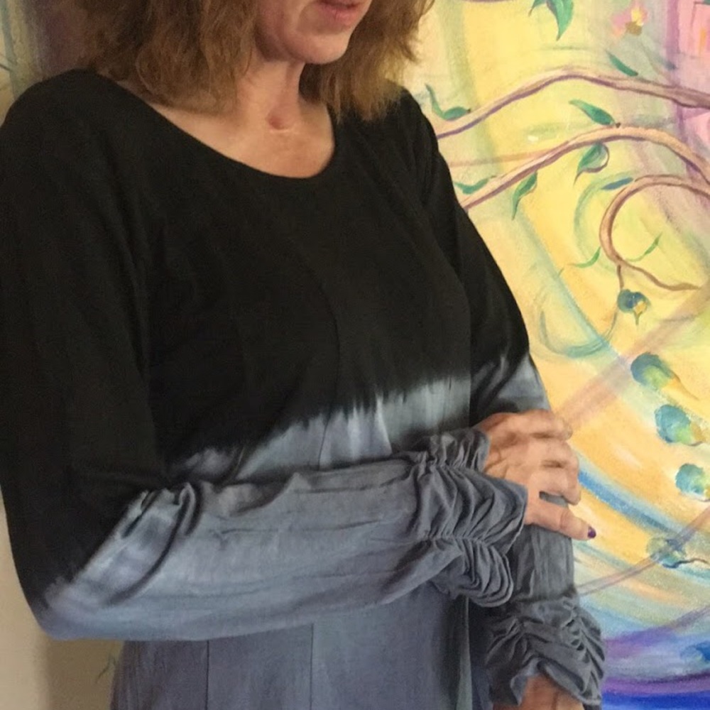 Black and gray ombre top