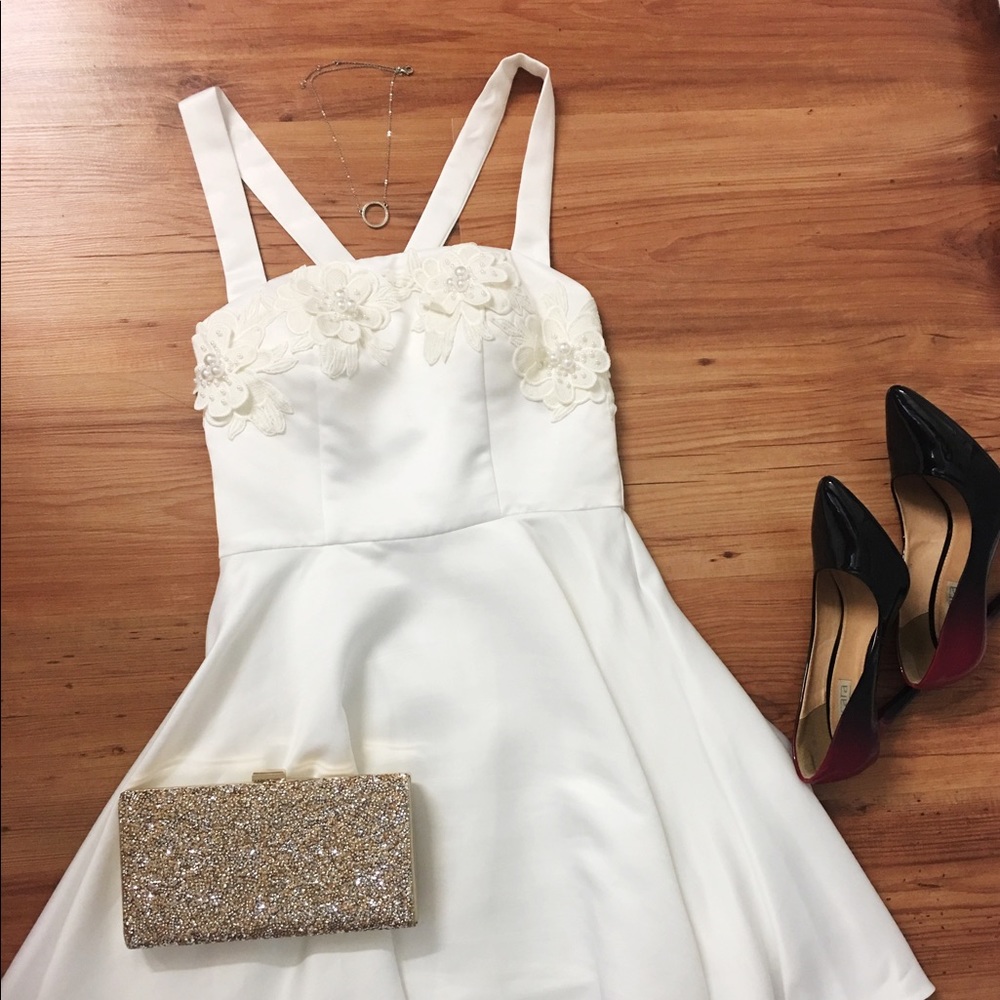 White formal dress