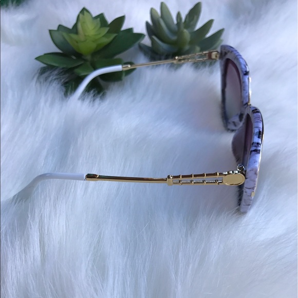 🌱Last 1 🌱 Marble Cat Eye Sunglasses Oversized - Picture 2 of 5