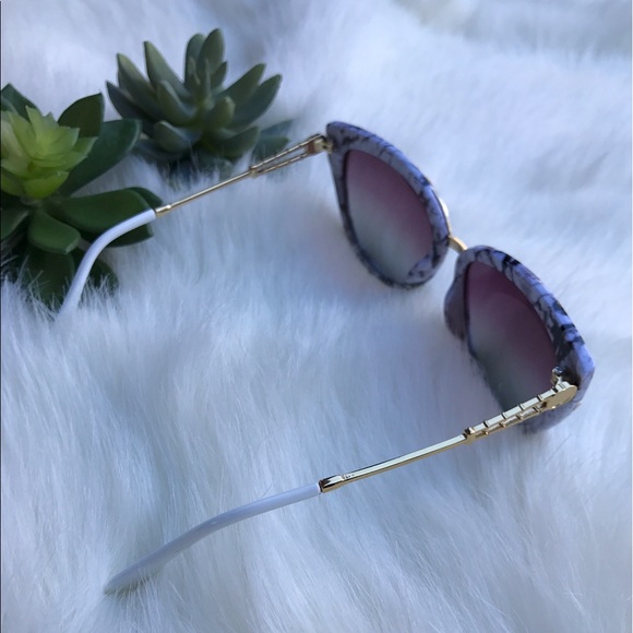 🌱Last 1 🌱 Marble Cat Eye Sunglasses Oversized - Picture 3 of 5