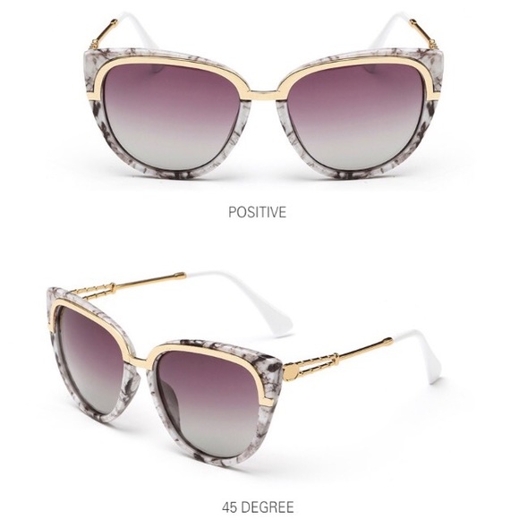 🌱Last 1 🌱 Marble Cat Eye Sunglasses Oversized - Picture 5 of 5