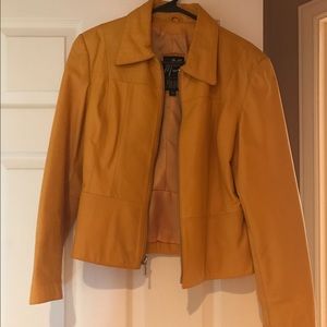 Maxima vintage yellow leather jacket