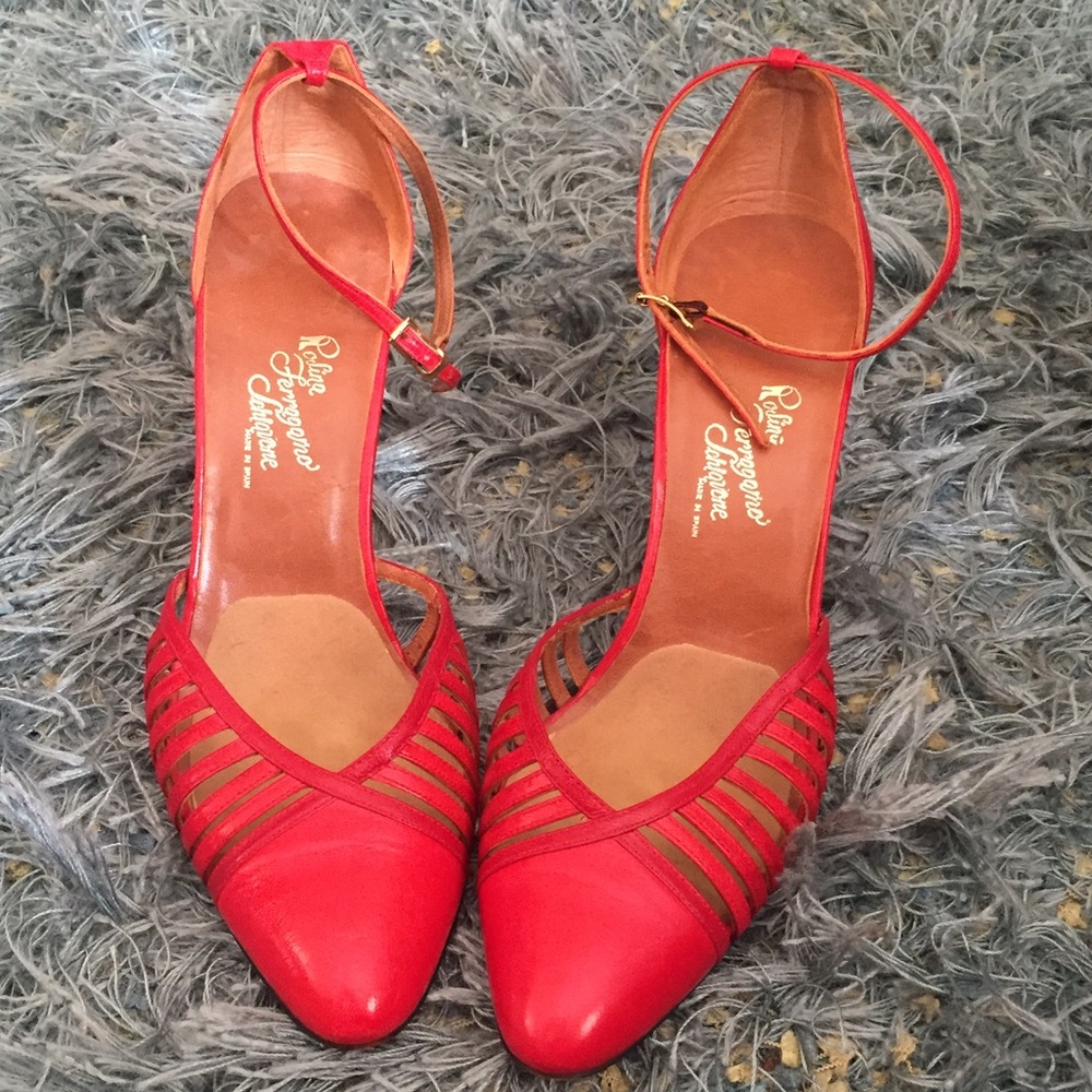 Vintage Rosina Ferragamo Schiavone Red Pumps 👠
