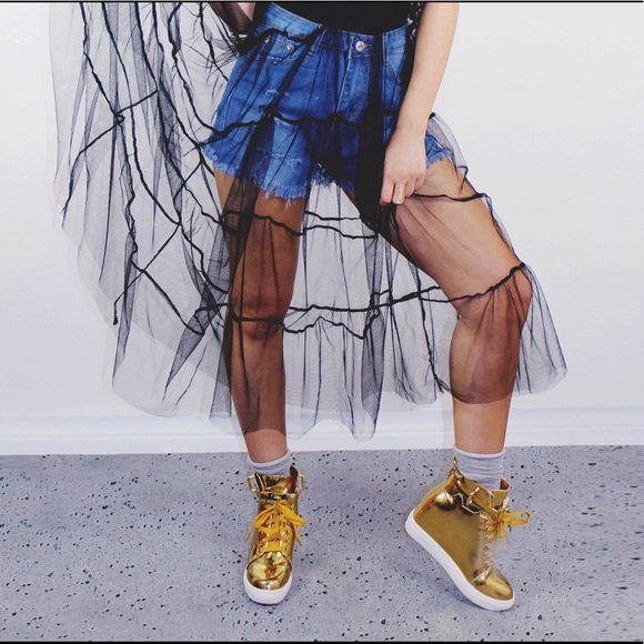 GOLD Heeled Sneakers - Picture 7 of 7