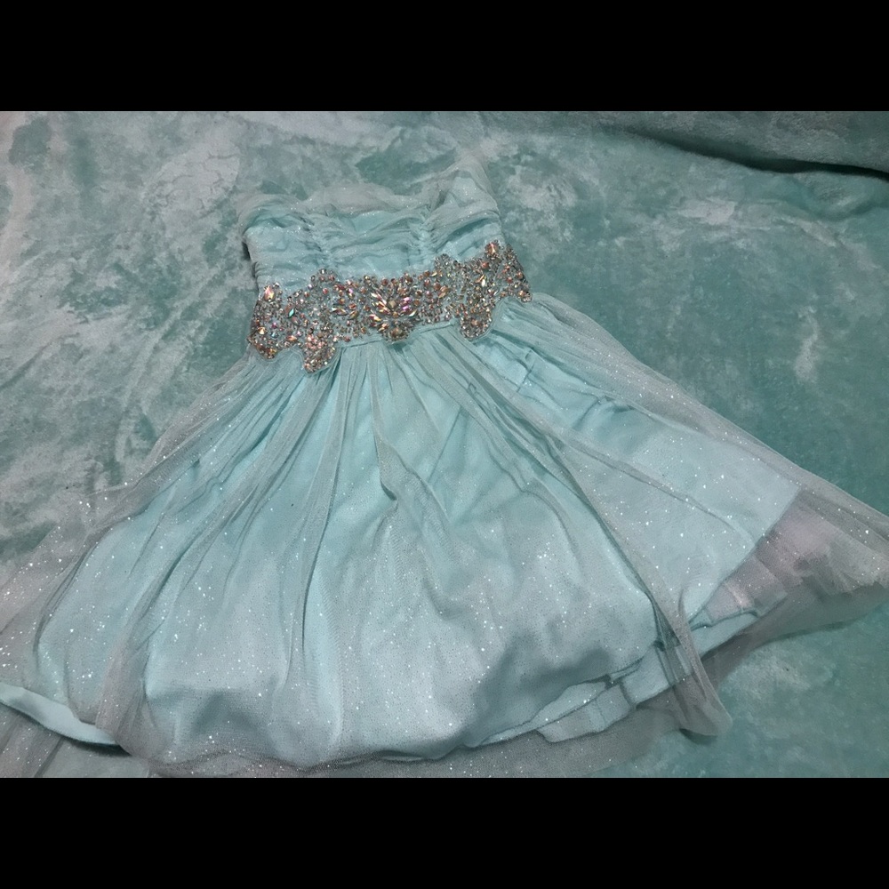 Baby blue formal dress
