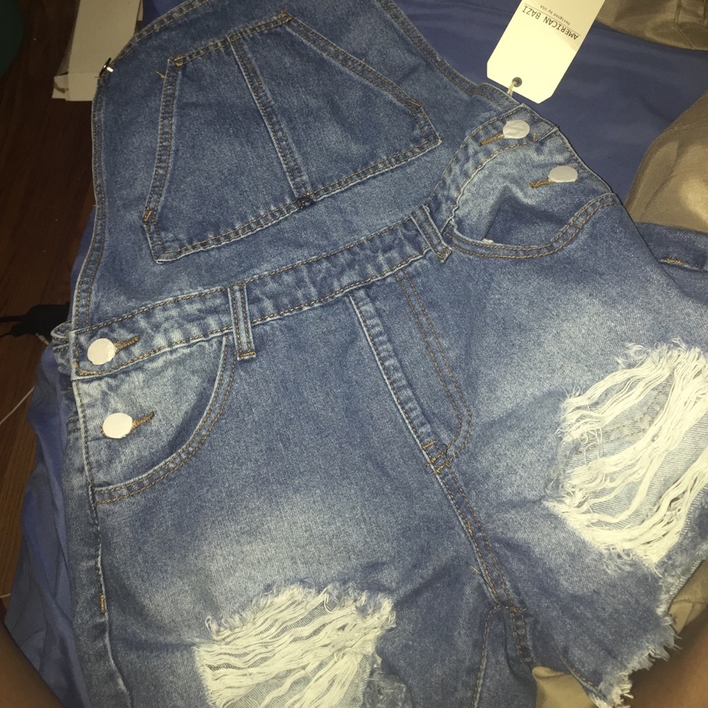 Distressed Boyfriend Overalls