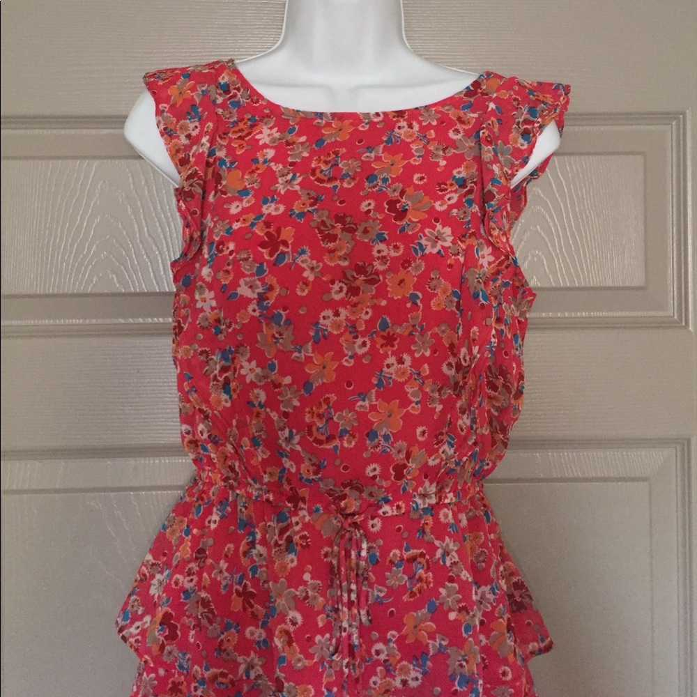 Coral Ruffle dress