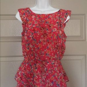 Coral Ruffle dress