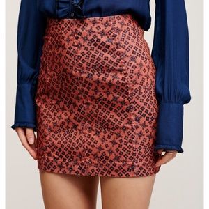 Free People Modern Femme Printed Mini skirt