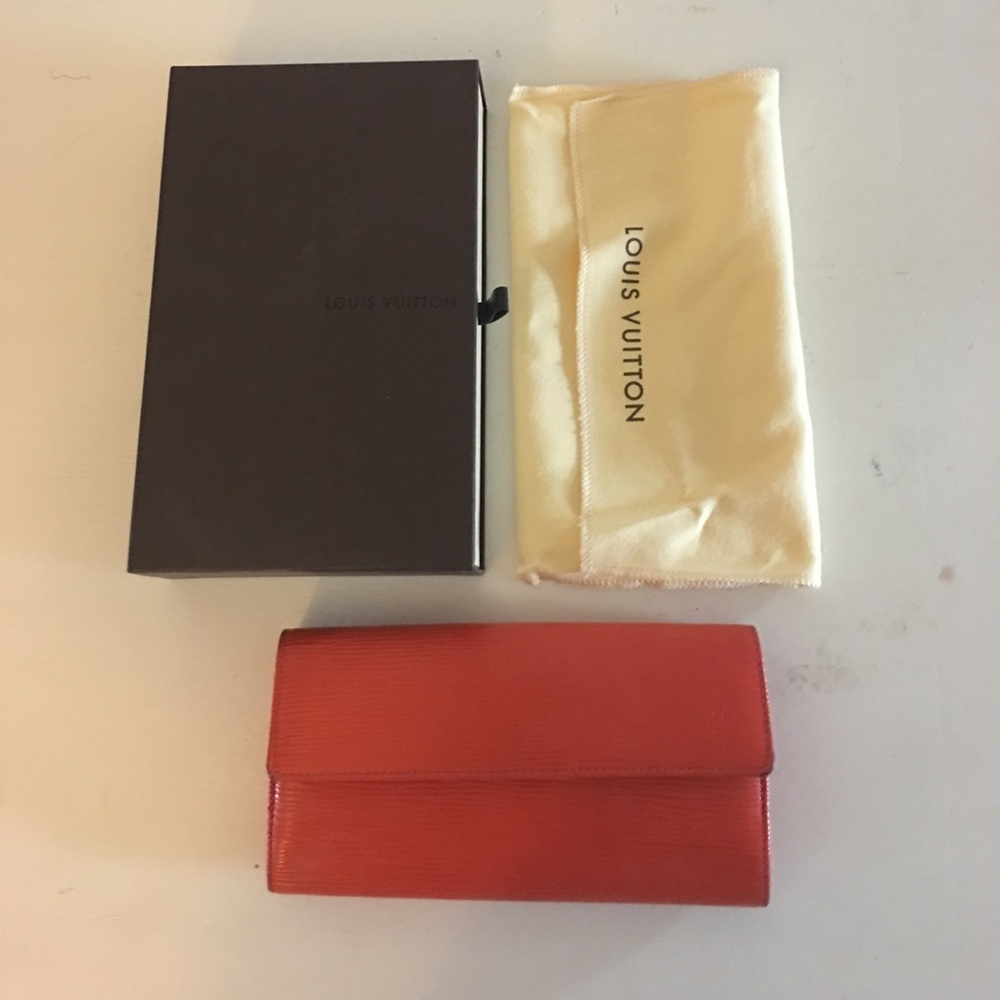 Louis Vuitton Orange Cowhide Wallet