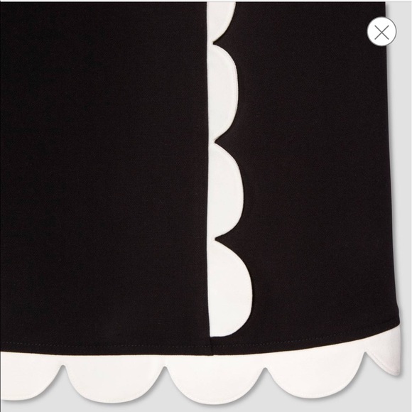 Black white twill tank top scallop Victoria target - Picture 3 of 3