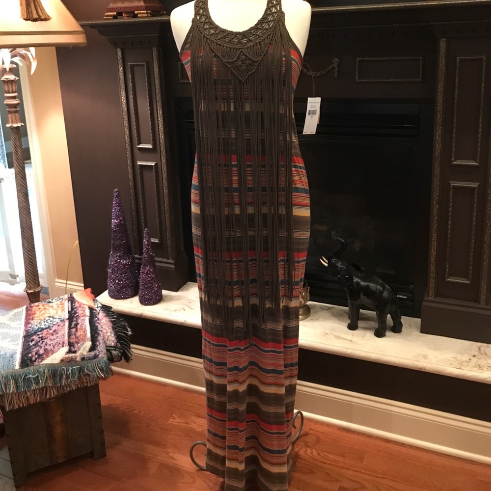 Ralph Lauren fringe dress NWT