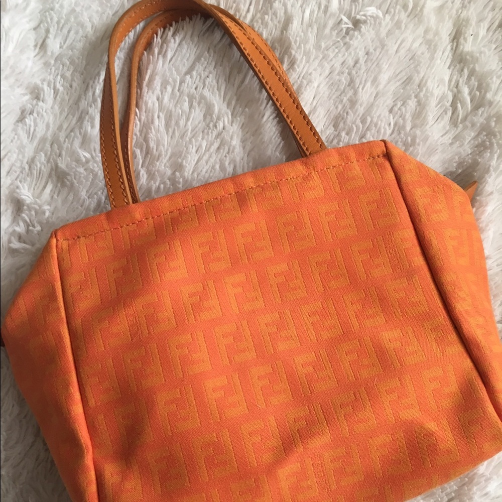 Authentic fendi bag orange rare