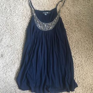 Forever 21 Tank Top Navy Blue