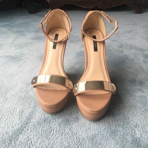 F21 Nude/Cream Wedges