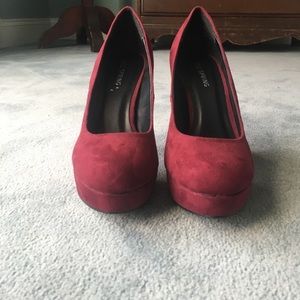 Call It Spring Maroon Block Heel