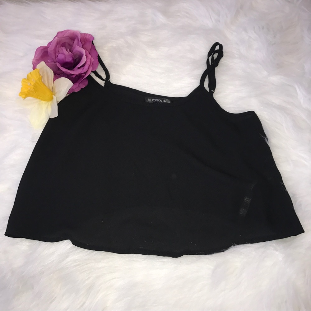 Crop Top Black Tank American Eagle Outfitters