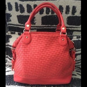 ⭐️SALE⭐️Deux Lux Coral Woven Handbag