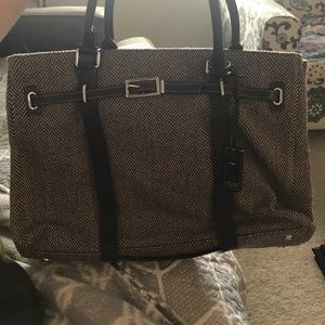 Brown tweed purse