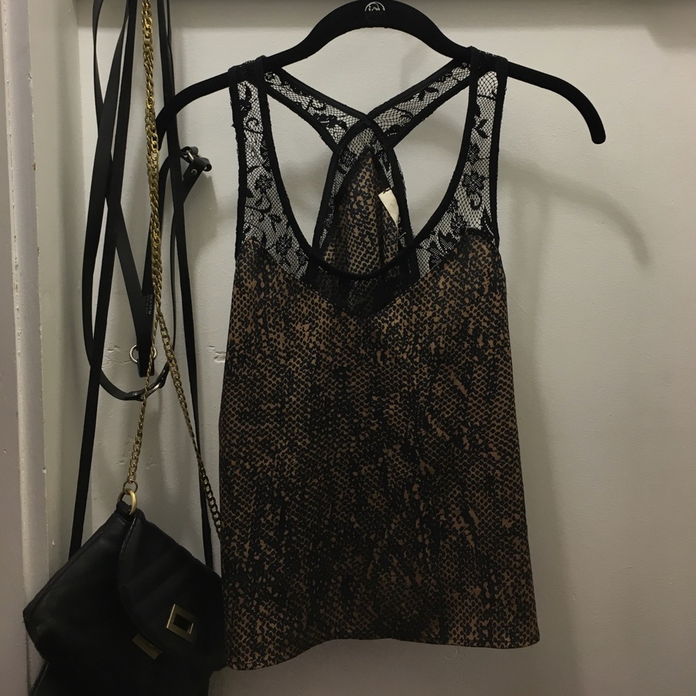 Lush lace detail racerback