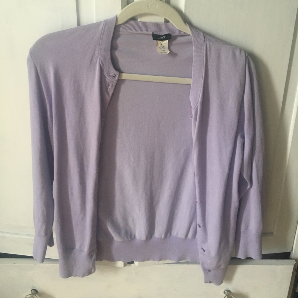 Light purple j crew jackie cardigan